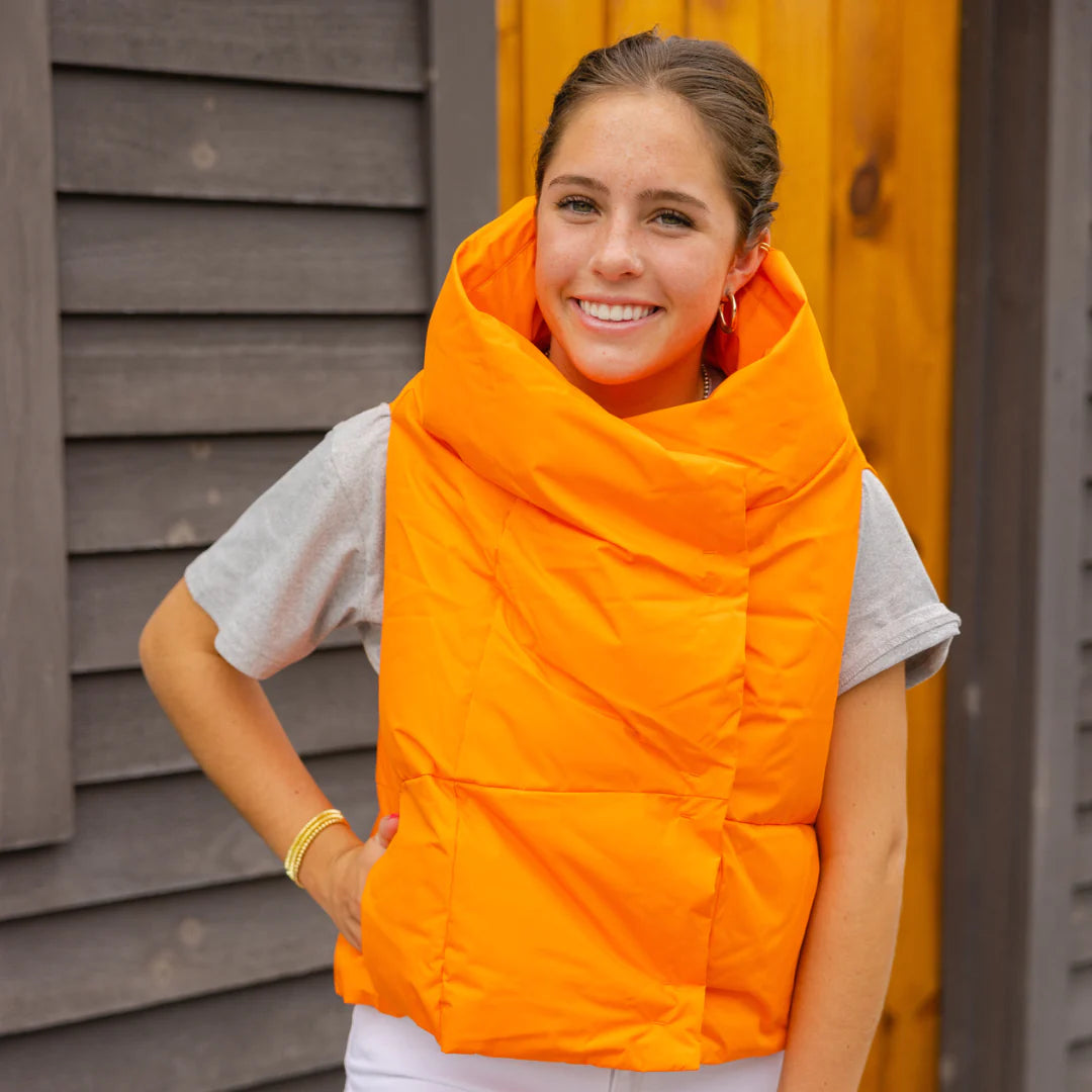 Pretty Rugged Orange Waterproof Pretty Puffer Vest
