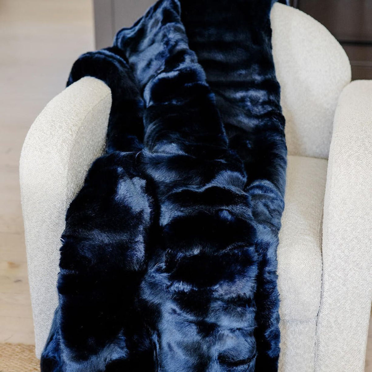 Fabulous Furs Couture Collection Chinchilla Faux Fur Throws