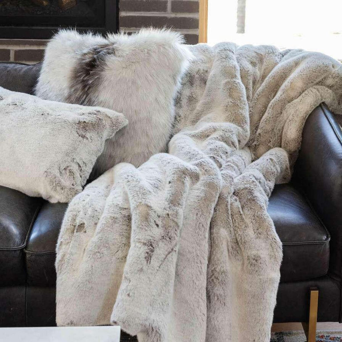 Fabulous Furs Couture Collection Chinchilla Faux Fur Throws