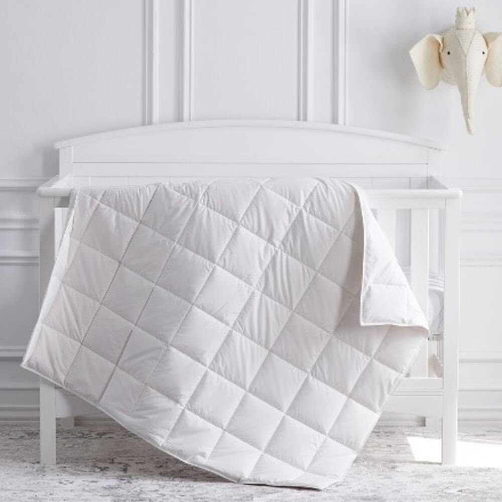 Scandia Siesta European White Goose Down Crib Comforter
